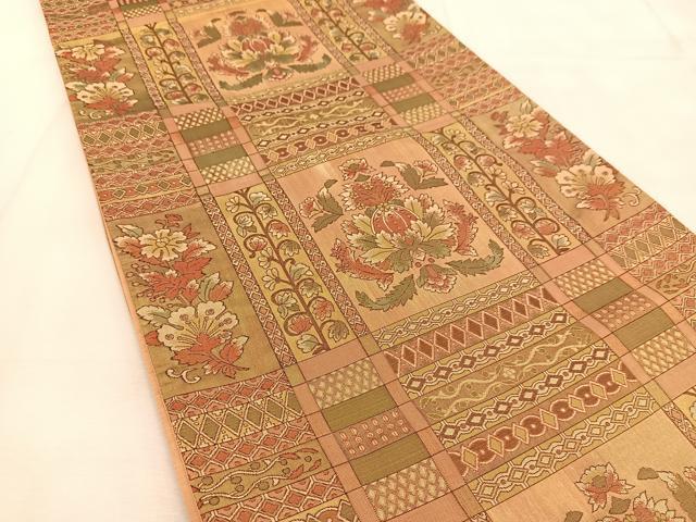 平和屋着物◎六通柄袋帯 箔散らし 金糸 正絹 逸品 未使用 CAAT5088ft