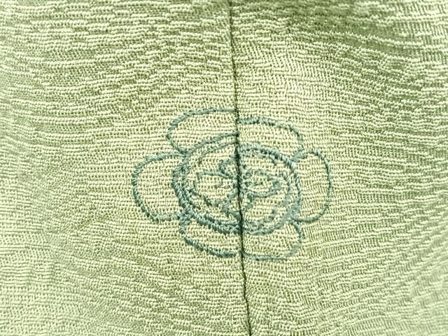 平和屋着物○上質な色無地 小波地紋 夏虫色 正絹 逸品 BAAU7107gt