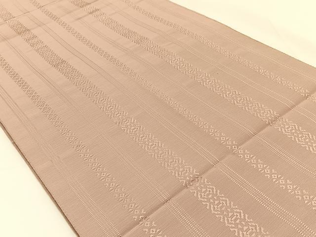 平和屋着物●本場筑前博多織　八寸名古屋帯　献上　灰桜色　三越扱い　正絹　逸品　BAAV2768hj_1