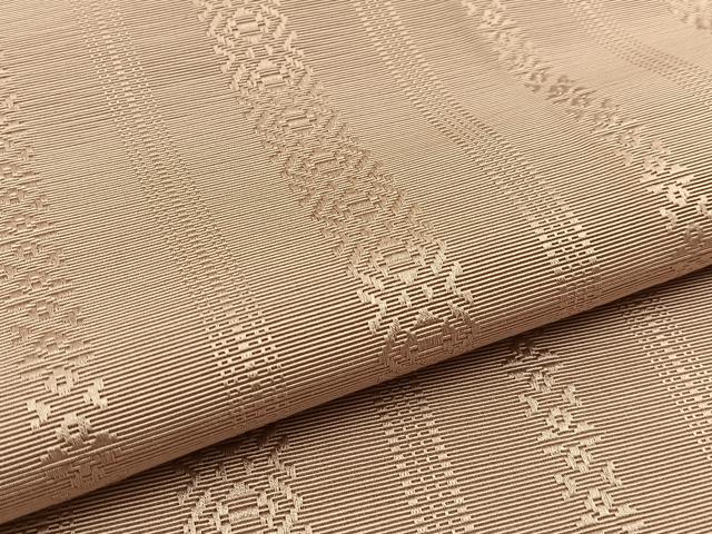 平和屋着物●本場筑前博多織　八寸名古屋帯　献上　灰桜色　三越扱い　正絹　逸品　BAAV2768hj_2