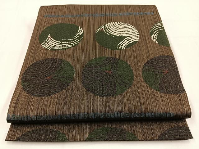 平和屋着物●全通柄袋帯　丸　正絹　逸品　未使用　BAAV2894hj