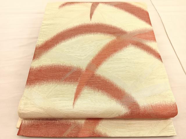 平和屋着物＊夏物　六通柄袋帯　芝草文　金銀糸　正絹　逸品　BAAV5362hv