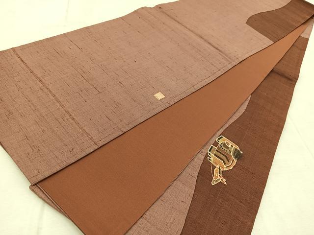 平和屋着物●太鼓柄袋帯　作家物　紬地　型染め　玩具　十二支　正絹　逸品　BAAV6452yc 平和屋着物○太鼓柄袋帯 作家物 紬地 型染め 玩具 十二支 正絹