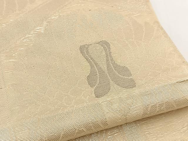 平和屋着物＊夏物　六通柄袋帯　双鶴亀甲文　銀糸　正絹　逸品　◯_2