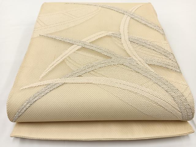 平和屋着物＊夏物　太鼓袋帯　渡り舟　銀糸　正絹　逸品　BAAV7125yc