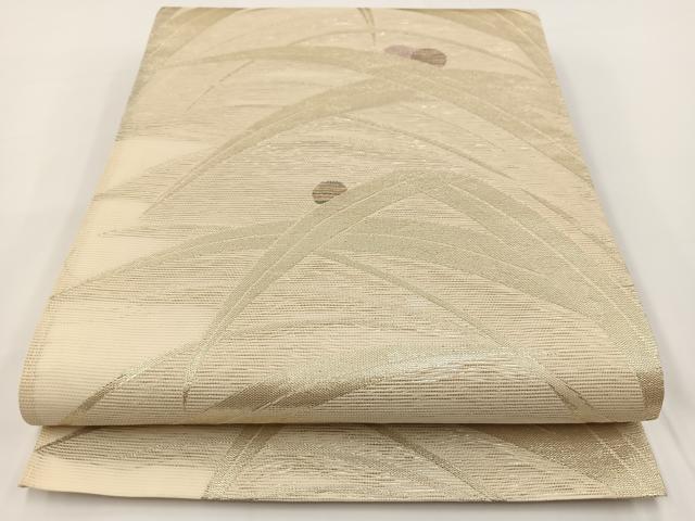 平和屋着物＊夏物　六通柄袋帯　露芝文　金糸　正絹　逸品　BAAV7126yc