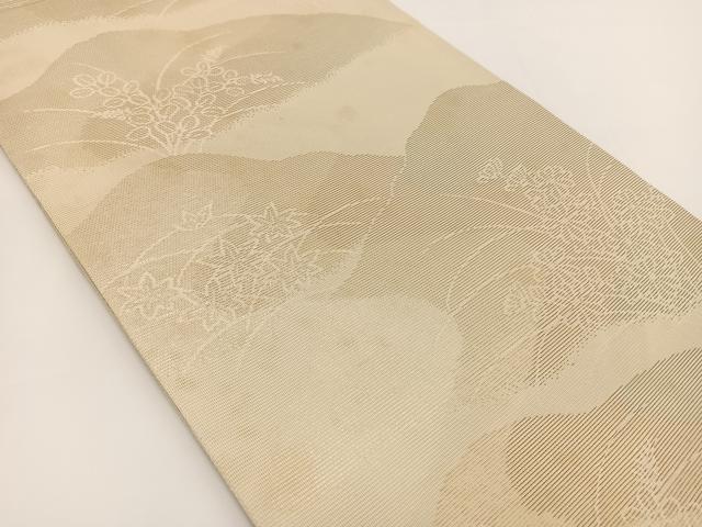 平和屋着物＊夏物　六通柄袋帯　秋草文　金糸　正絹　逸品　BAAV7128yc_1