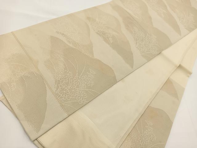 平和屋着物＊夏物　六通柄袋帯　秋草文　金糸　正絹　逸品　BAAV7128yc_4