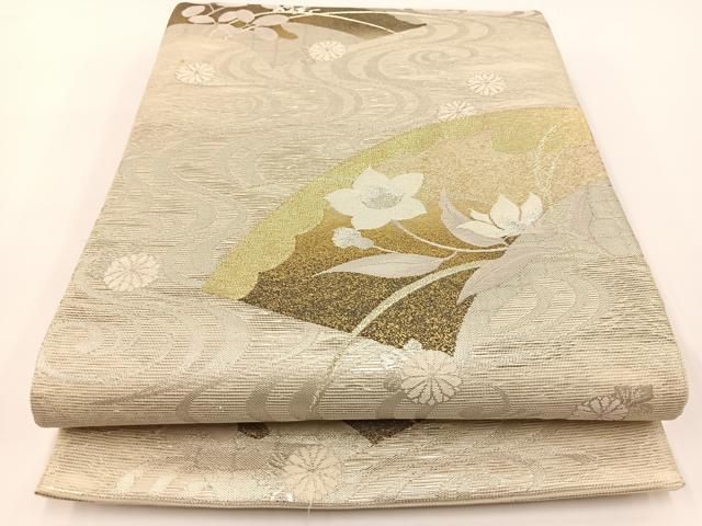 平和屋着物＊夏物　六通柄袋帯　散策の秋　金銀糸　正絹　逸品　BAAV7147yc