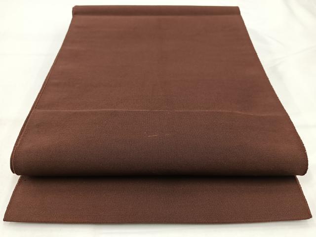 平和屋着物●爪掻き本綴れ　八寸名古屋帯　紫鳶色　正絹　逸品　BAAV7473yc