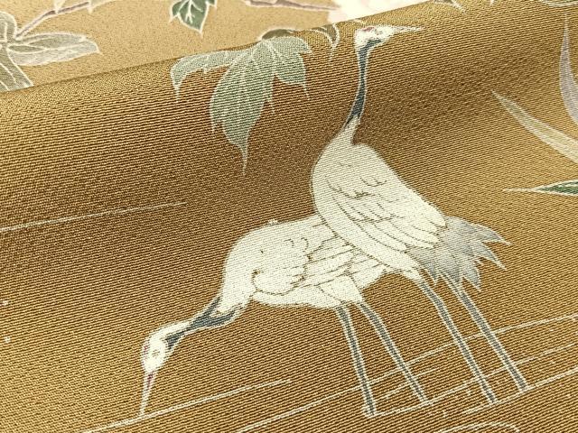 平和屋着物●訪問着　友禅　群鶴牡丹梅文　暈し染め　正絹　逸品　BAAW0900hj_6