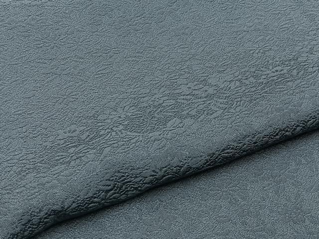 平和屋着物●上質な色無地　草花地紋　藍鼠色　正絹　逸品　未使用　BAAW0914hj_4