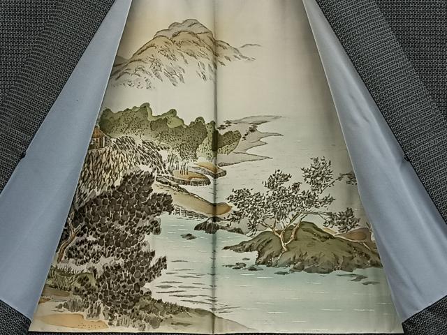 平和屋着物○男性 本場大島紬 アンサンブル 100亀甲 総詰め 正絹 逸品