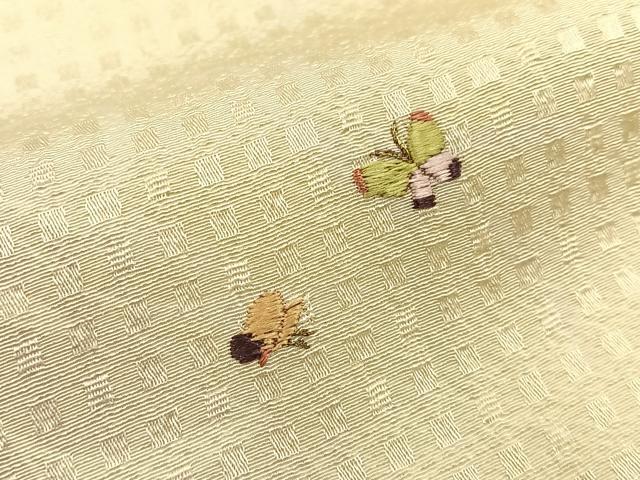 平和屋着物●訪問着　刺繍　枝垂れ柳舞蝶文　暈し染め　金糸　正絹　逸品　BAAW0998hj_6