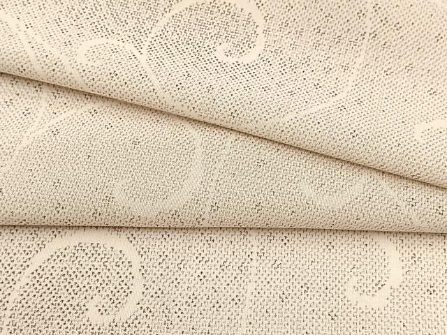 平和屋着物＊夏物　本場大島紬　夏大島　白大島　9マルキ　唐草文　正絹　逸品　未使用　BAAW2235yc