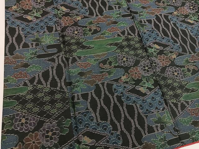 平和屋着物●本場大島紬　立涌花文　正絹　逸品　BAAW3459mz 16,016円