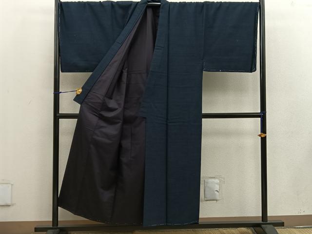 平和屋着物●男性　紬　アンサンブル　百入茶色　正絹　逸品　未使用　BAAW3466mz_1