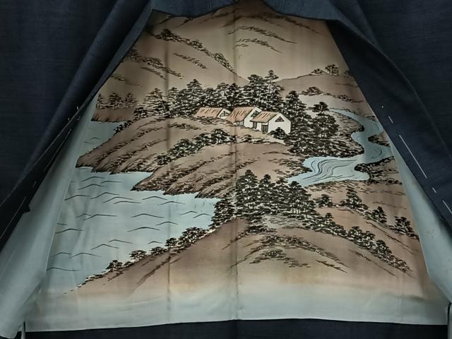 平和屋着物●男性　紬　アンサンブル　百入茶色　正絹　逸品　未使用　BAAW3466mz_6