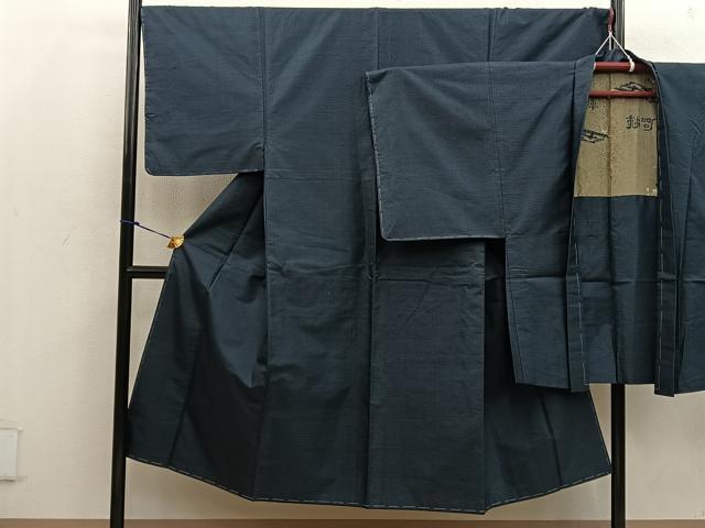 平和屋着物●男性　本場大島紬　アンサンブル　80亀甲　総詰め　正絹　逸品　未使用　BAAW3467mz