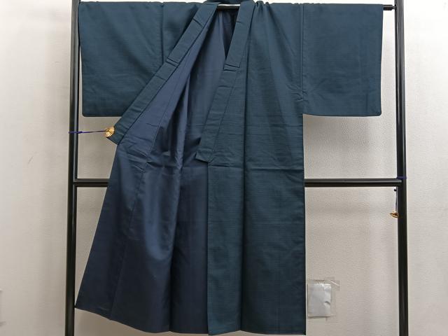 平和屋着物○男性 紬 アンサンブル 80亀甲 正絹 逸品 BAAW3483mz