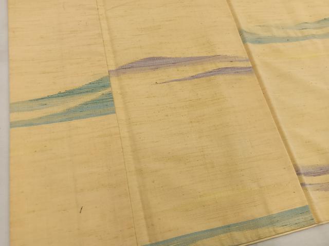 平和屋着物●上質な紬　幾何学文様　正絹　逸品　BAAW3523mz_3