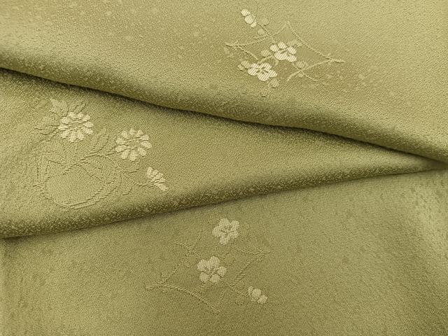 平和屋着物●上質な小紋　草花文　正絹　逸品　未使用　BAAW3613mz