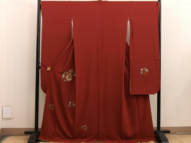 平和屋着物●豪華振袖　総刺繍　スワトウ刺繍　花蝶文　金銀糸　正絹　逸品　BAAW3634mz