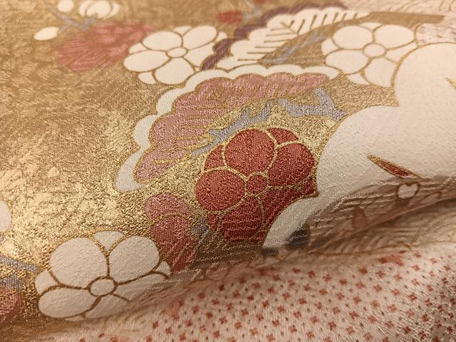 平和屋着物●銀座きしや　訪問着　駒刺繍　松竹梅　金彩　正絹　逸品　BAAW3643mz_5