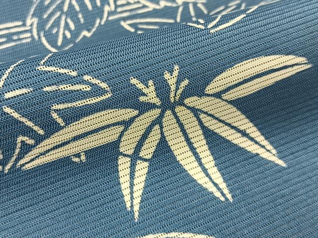 平和屋着物＊夏物　小紋　絽　藍　型染め　御所解文　正絹　逸品　BAAW5089hj