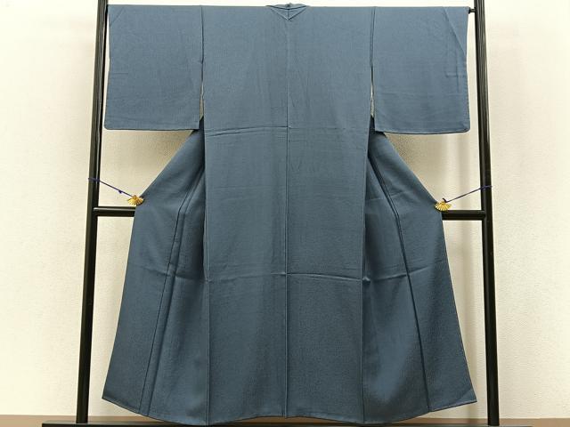 平和屋着物●上質な色無地　鉄御納戸色　正絹　逸品　BAAW5137hj 平和屋着物○上質な色無地 鉄御納戸色 正絹 逸品 BAAW5137hjの通販はau