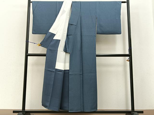 平和屋着物●上質な色無地　鉄御納戸色　正絹　逸品　BAAW5137hj 平和屋着物○上質な色無地 鉄御納戸色 正絹 逸品 BAAW5137hjの通販はau