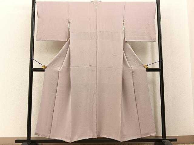 平和屋着物●上質な色無地　灰桜色　正絹　逸品　BAAW5149hj 平和屋着物○上質な色無地 灰桜色 正絹 逸品 BAAW5149hj 【公式通販】