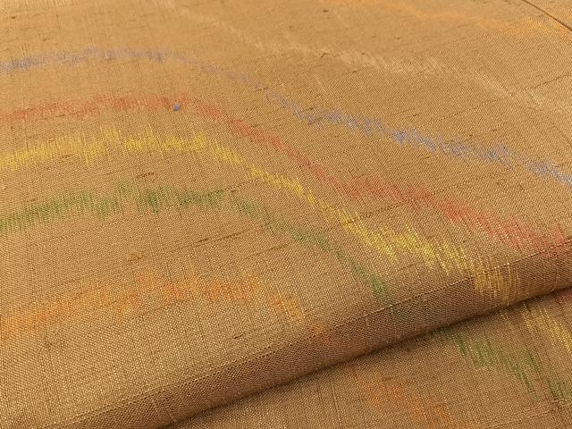 平和屋着物●上質な紬　流線文　正絹　逸品　BAAW5200hj_4