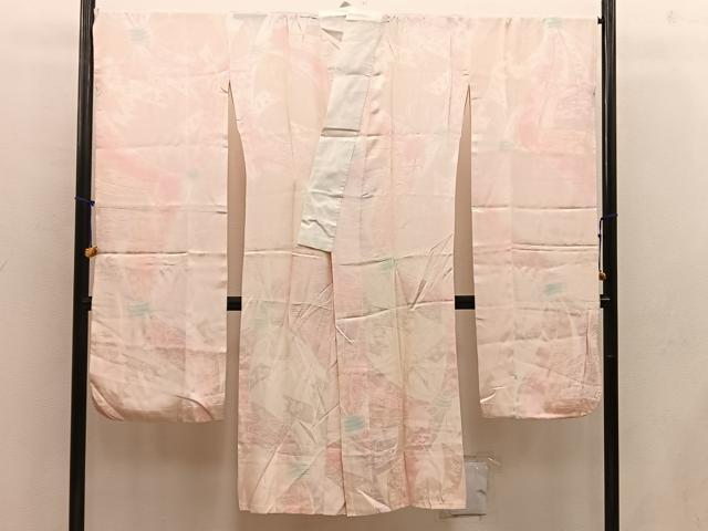 平和屋着物○振袖用長襦袢 無双仕立て 束ね熨斗飛鶴文 暈し染め 正絹