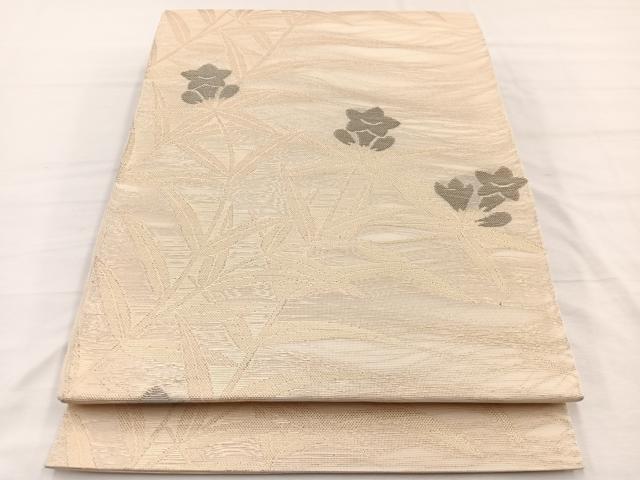 平和屋着物＊夏物　織物一筋名門　織悦　全通柄　本袋帯　桔梗　金糸　正絹　逸品　BAAX7969hv 27,040円