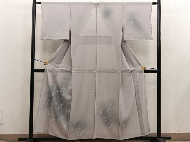 平和屋着物＊夏物　訪問着　絽　草葉文　暈し染め　正絹　逸品　BAAX8135mz 29,575円