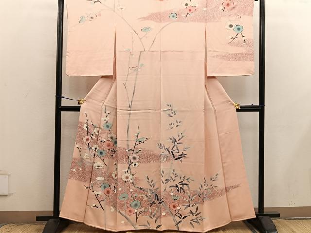 平和屋着物●訪問着　枝梅文　金彩　正絹　逸品　BAAX8775mz 27,040円