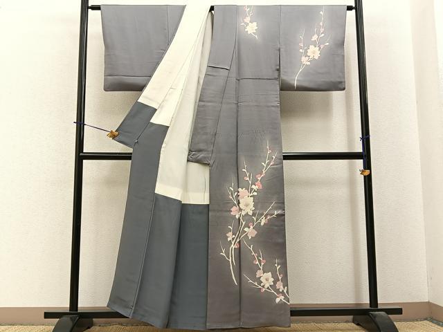 平和屋着物□訪問着 枝花文 暈し染め 鈴乃屋扱い 正絹 逸品 BAAY6211hj