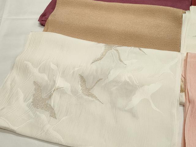 平和屋着物☆和装小物 上質な帯揚げ10枚 礼装用 金彩 金通し