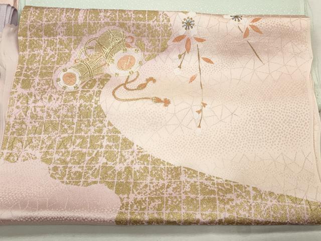 平和屋着物★和装小物　上質な帯揚げ10枚　刺繍　鼓花文　流水菊地紋　金糸　金彩　未使用あり　逸品　CAAI9974qe