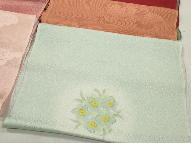 平和屋着物★和装小物　上質な帯揚げ10枚　刺繍　鼓花文　流水菊地紋　金糸　金彩　未使用あり　逸品　CAAI9974qe