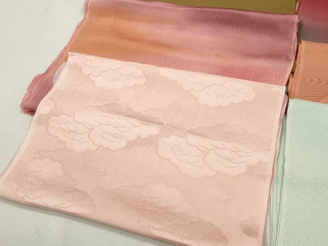 平和屋着物★和装小物　上質な帯揚げ10枚　刺繍　鼓花文　流水菊地紋　金糸　金彩　未使用あり　逸品　CAAI9974qe