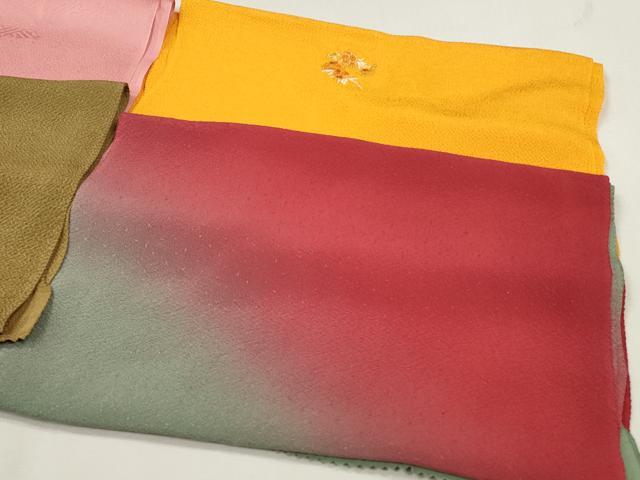 平和屋着物★和装小物　上質な帯揚げ10枚　刺繍　鼓花文　流水菊地紋　金糸　金彩　未使用あり　逸品　CAAI9974qe