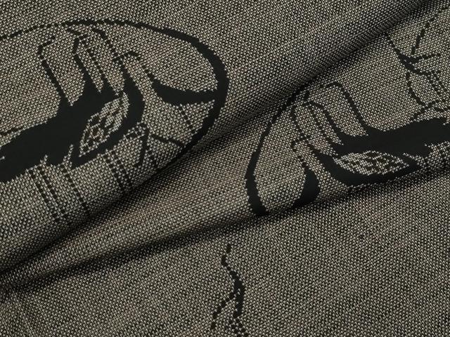 平和屋着物○本場大島紬 9マルキ 泥染め 鈴吉祥花文 くぼた謹製