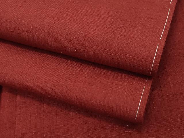 平和屋着物●上質な紬　色無地　葡萄茶色　正絹　逸品　未使用　CAAK4082vf