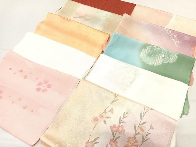 平和屋着物★和装小物　上質な帯揚げ　10枚セット　逸品　CAAL0654xi