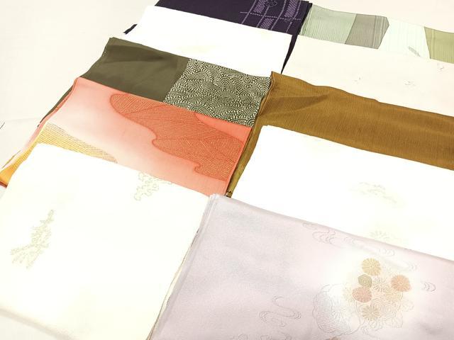 平和屋着物★和装小物　上質な帯揚げ　10枚セット　逸品　CAAL0662xi