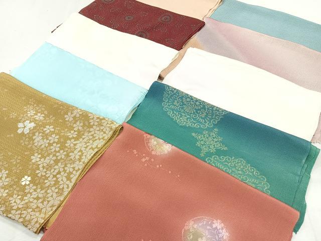 平和屋着物★和装小物　上質な帯揚げ　10枚セット　逸品　CAAL0694xi