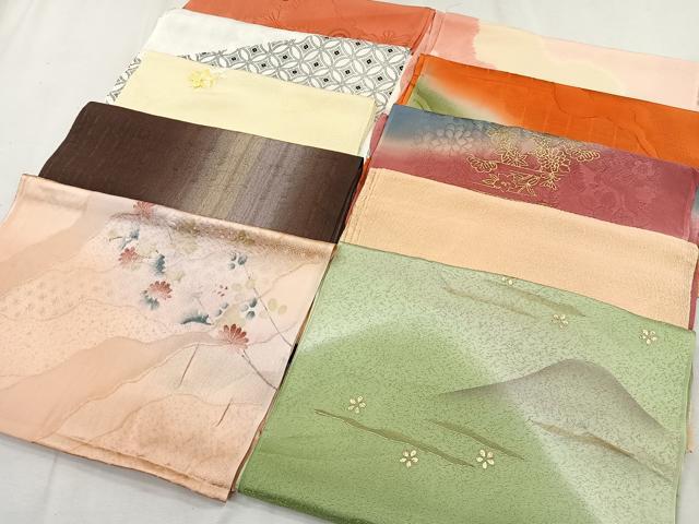 平和屋着物★和装小物　上質な帯揚げ　10枚セット　逸品　CAAL2663ua