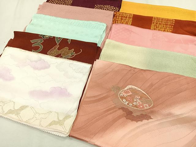 平和屋着物★和装小物　上質な帯揚げ　10枚セット　逸品　CAAL2669ua